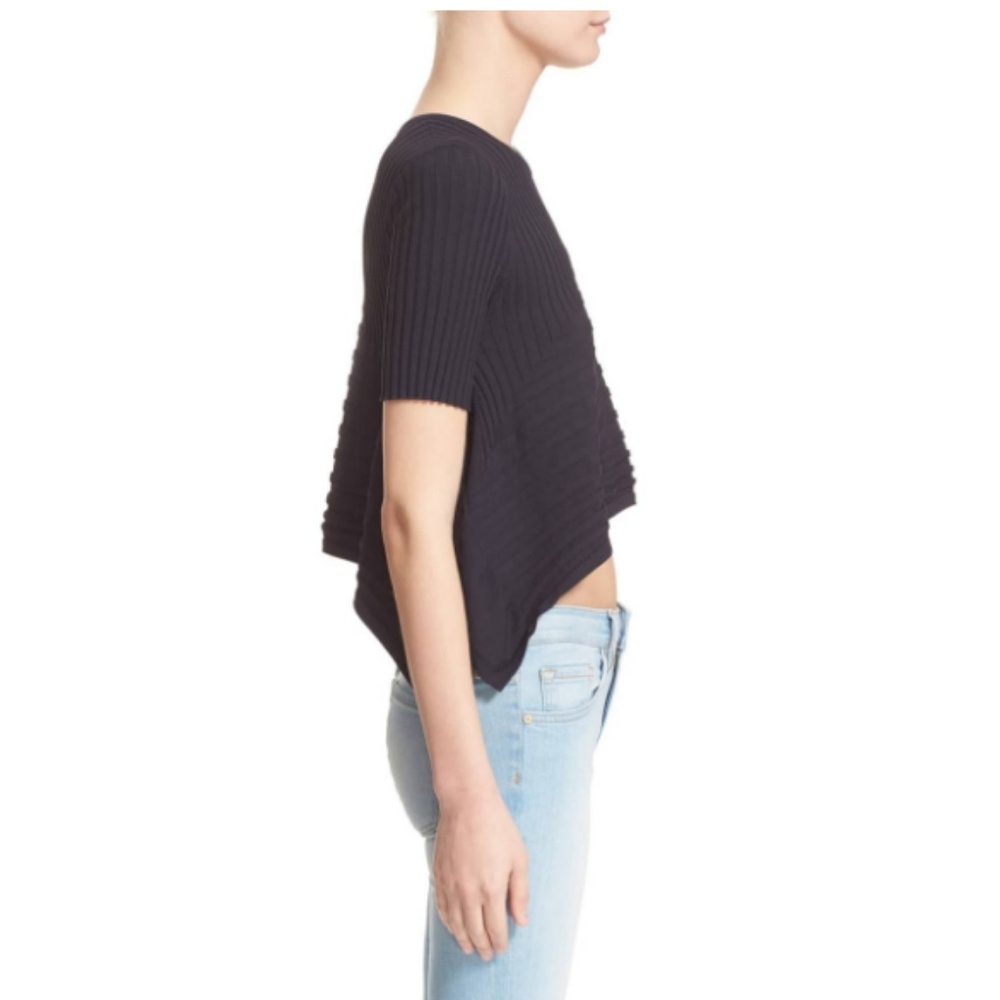 Opening Ceremony Black Linear Ribbed Top - Picture 4 of 8